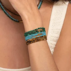 Femme Luzaka Bracelets<Bracelet 3 rangs Amour Œil de tigre