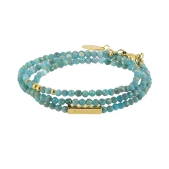 Femme Luzaka Bracelets<Bracelet 3 rangs pierres Apatite bleue