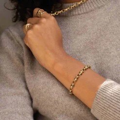 Femme Luzaka Bracelets<Bracelet Birdy acier doré or