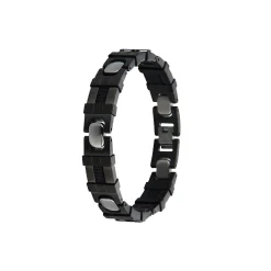 Homme Luzaka Bracelets<Bracelet Carlo acier noir