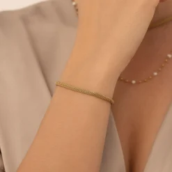 Femme Luzaka Bracelets<Bracelet chaine Lausanne acier doré or