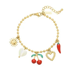 Femme Luzaka Bracelets<Bracelet Cherry acier doré or