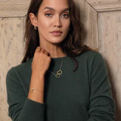 Femme Luzaka Bracelets<Bracelet cœurs entrelacés acier doré or