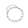 Luzaka Luzacharms<Bracelet double chaine acier Luza Charms