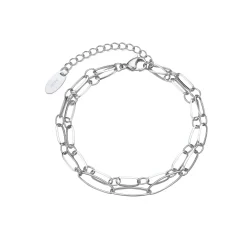 Luzaka Luzacharms<Bracelet double chaine acier Luza Charms