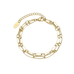 Luzaka Luzacharms<Bracelet double chaine dorée Luza Charms