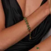 Femme Luzaka Bracelets<Bracelet Elira vert acier doré or