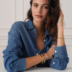 Femme Luzaka Bracelets<Bracelet Erika acier argenté et doré or