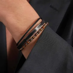 Homme Luzaka Bracelets<Bracelet Everest pierres oeil de tigre