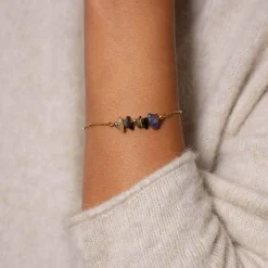 Femme Luzaka Bracelets<Bracelet Flavie acier doré or et pierres