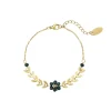 Femme Luzaka Bracelets<Bracelet Flora vert acier doré or