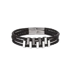 Homme Luzaka Bracelets<Bracelet Gora acier cuir et acier