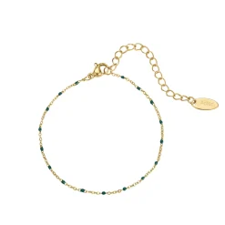 Femme Luzaka Bracelets<Bracelet goutte d'eau vert acier doré or