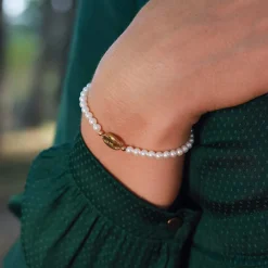 Femme Luzaka Bracelets<Bracelet Hinano verre acier doré or