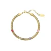 Femme Luzaka Bracelets<Bracelet Maille plate zircons colorés