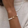 Femme Luzaka Bracelets<Bracelet Menottes Ursula acier doré or et nacre