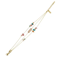 Femme Luzaka Bracelets<Bracelet multi rangs Cassandre acier doré or