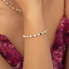 Femme Luzaka Bracelets<Bracelet Nacre et pierres acier doré or