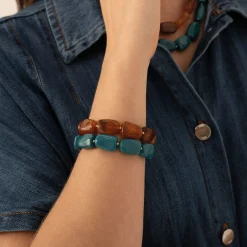 Femme Luzaka Bracelets<Bracelet Naomi bleu acier doré or