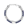 Homme Luzaka Bracelets<Bracelet Navy acier et pierres lapis lazuli