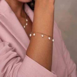 Femme Luzaka Bracelets<Bracelet Olivia acier doré or et nacre