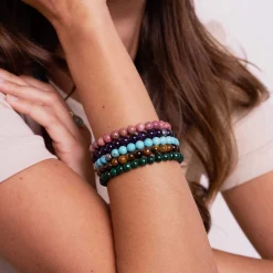 Femme Luzaka Bracelets<Bracelet Pierres Rhodonite rose 6mn