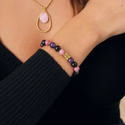 Femme Luzaka Bracelets<Bracelet Pépite rose pierres naturelles