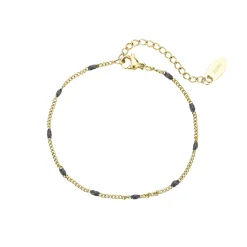 Femme Luzaka Bracelets<Bracelet Rosaire noir doré or