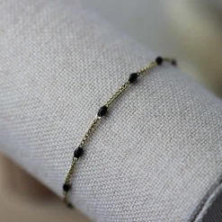 Femme Luzaka Bracelets<Bracelet Rosaire noir doré or