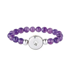 Luzaka Bijoux Snap<Bracelet Snap Améthyste
