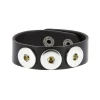 Luzaka Bijoux Snap<Bracelet Snap Cuero noir