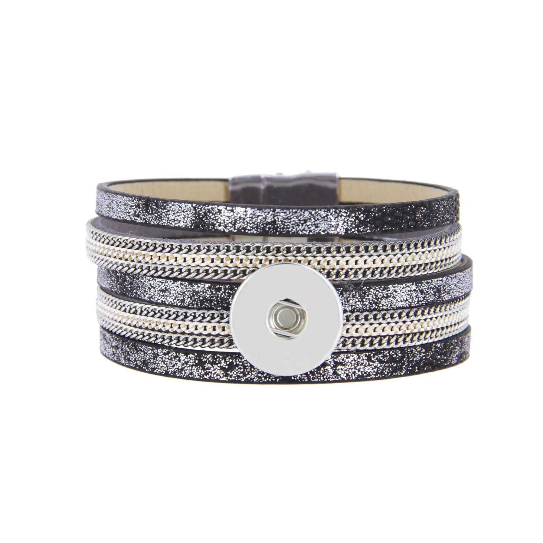 Luzaka Bijoux Snap<Bracelet Snap julia gris