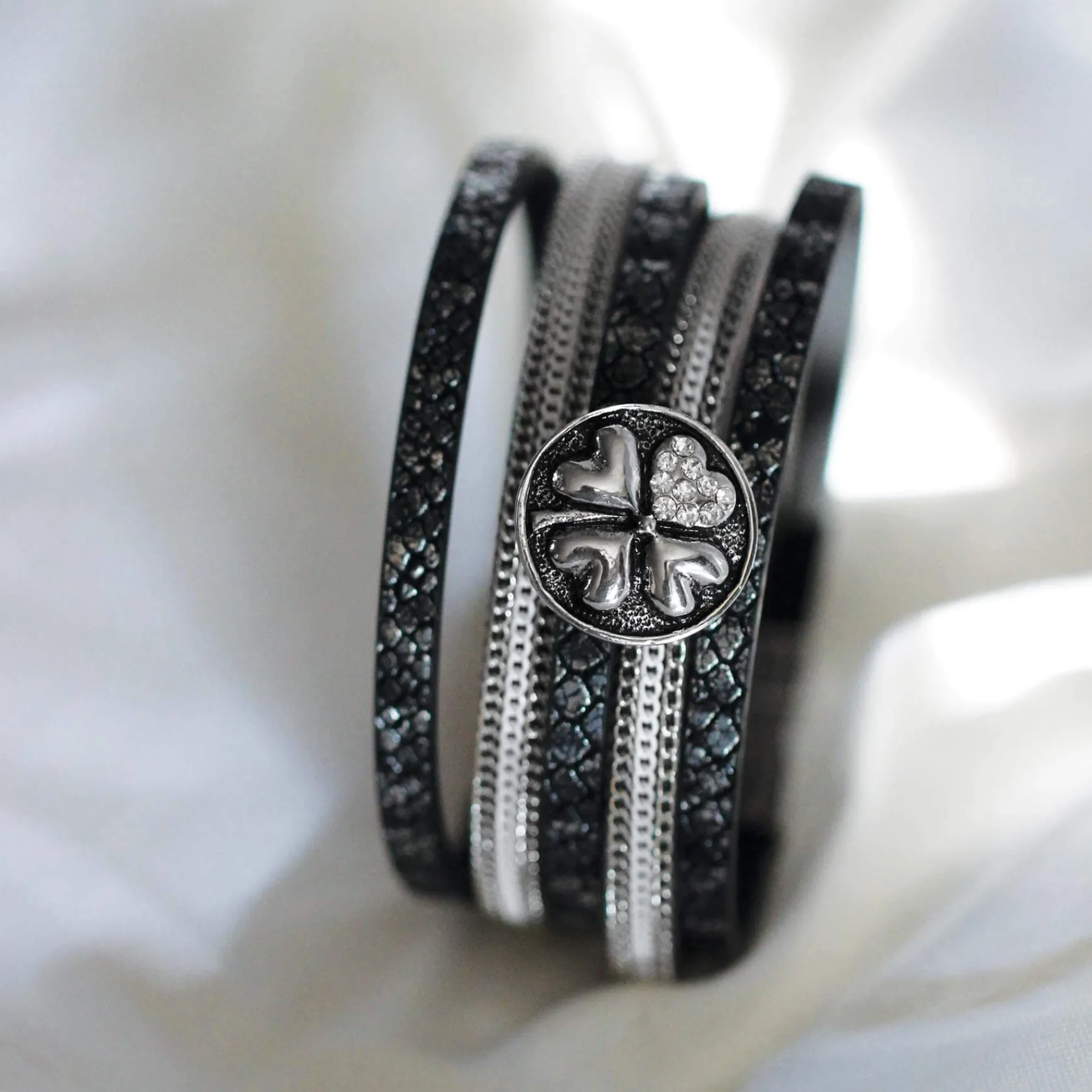 Luzaka Bijoux Snap<Bracelet Snap julia gris