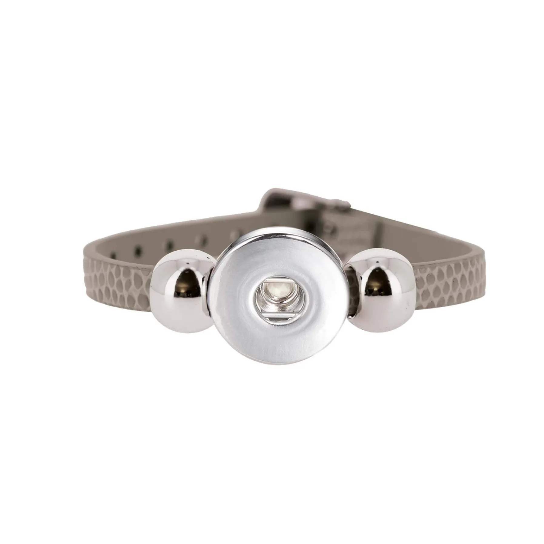 Luzaka Bijoux Snap<Bracelet Snap Léa gris