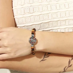 Luzaka Bijoux Snap<Bracelet Snap Oeil du tigre
