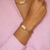 Femme Luzaka Bracelets<Bracelet Topia blanc acier doré or