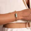 Femme Luzaka Bracelets<Bracelet Topia vert acier doré or