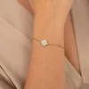 Femme Luzaka Bracelets<Bracelet Trefle blanc acier doré or