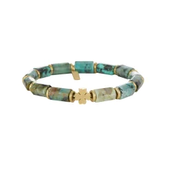 Femme Luzaka Bracelets<Bracelet Trefle Pin Africain acier doré or