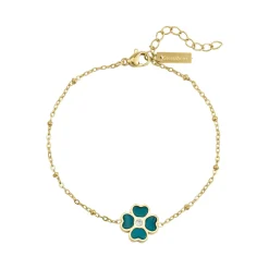 Femme Luzaka Bracelets<Bracelet Trefle vert acier doré or