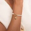 Femme Luzaka Bracelets<Bracelet Valentine acier doré or et nacre