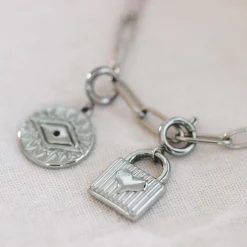 Luzaka Luzacharms<Charm acier Cadenas