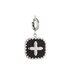 Luzaka Luzacharms<Charm acier Médaille croix