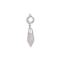 Luzaka Luzacharms<Charm acier pierre Quartz rose