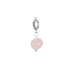 Luzaka Luzacharms<Charm acier Quartz rose