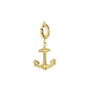 Luzaka Luzacharms<Charm Ancre acier doré or