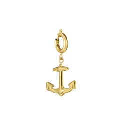 Luzaka Luzacharms<Charm Ancre acier doré or