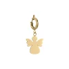 Luzaka Luzacharms<Charm Ange acier doré or