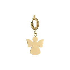 Luzaka Luzacharms<Charm Ange acier doré or