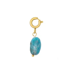 Luzaka Luzacharms<Charm Apatite bleue acier doré or